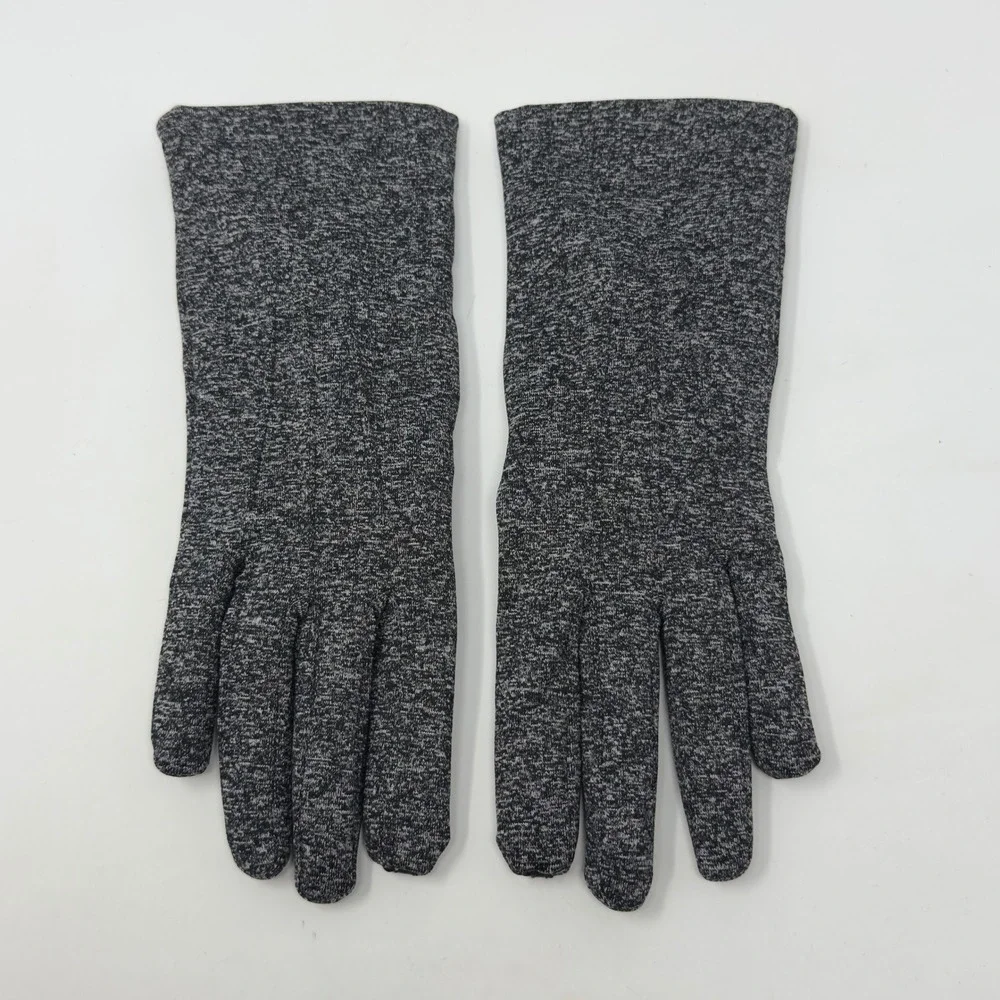 Isotoner Womens SmarTouch Gray Marl Spandex‎ Gloves Fleece Lined Grip 21524 OS
